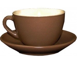 Чашка VILA RICA Табако-Крем чайная с блюдцем 250 мл. 24-171-053