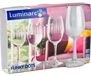 Luminarc (Arcopal) Набор бокалов Funky Dots для вина 3 шт. G9647