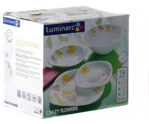 Luminarc (Arcopal) Сервиз Crazy Flower столовый 19 пр. E8047