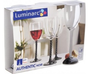 Luminarc (Arcopal) Набор бокалов для вина 3 шт. Authentic Black H5654