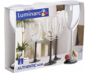 Luminarc (Arcopal) Набор бокалов для вина 3 шт. Authentic Black H5656