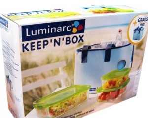 Luminarc (Arcopal) Набор емкостей 3 шт. Keep'n'Box + сумка-холодильник H9936