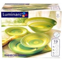 Luminarc (Arcopal) Сервиз Rainbow Green столовый 19 пр. G4431