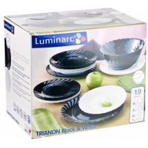 Luminarc (Arcopal) Сервиз Trianon Black&White столовый 19 пр. G8733