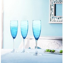 Luminarc Набор бокалов для шампанского 3 шт. Sweet Colors Blue G8452