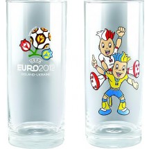 Luminarc Набор высоких стаканов 2 шт. EURO 2012 Mascots 65204