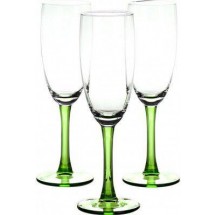LIBBEY Набор бокалов для шампанского 3 шт. Clarity 31-225-090 зел