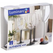 Luminarc (Arcopal) Набор бокалов для вина 3 шт. Authentic Black H5656