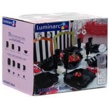 Luminarc (Arcopal) Сервиз Authentic Black столовый 19 пр. E6196