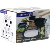 Luminarc (Arcopal) Сервиз Sweet Line Black&White столовый 19 пр. E8016